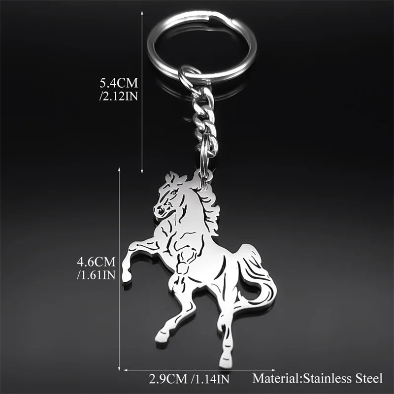 Silver horse key chains