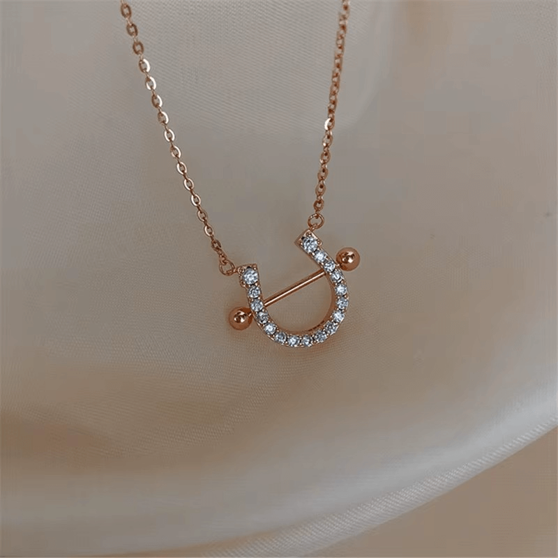 Sterling silver horseshoe necklace