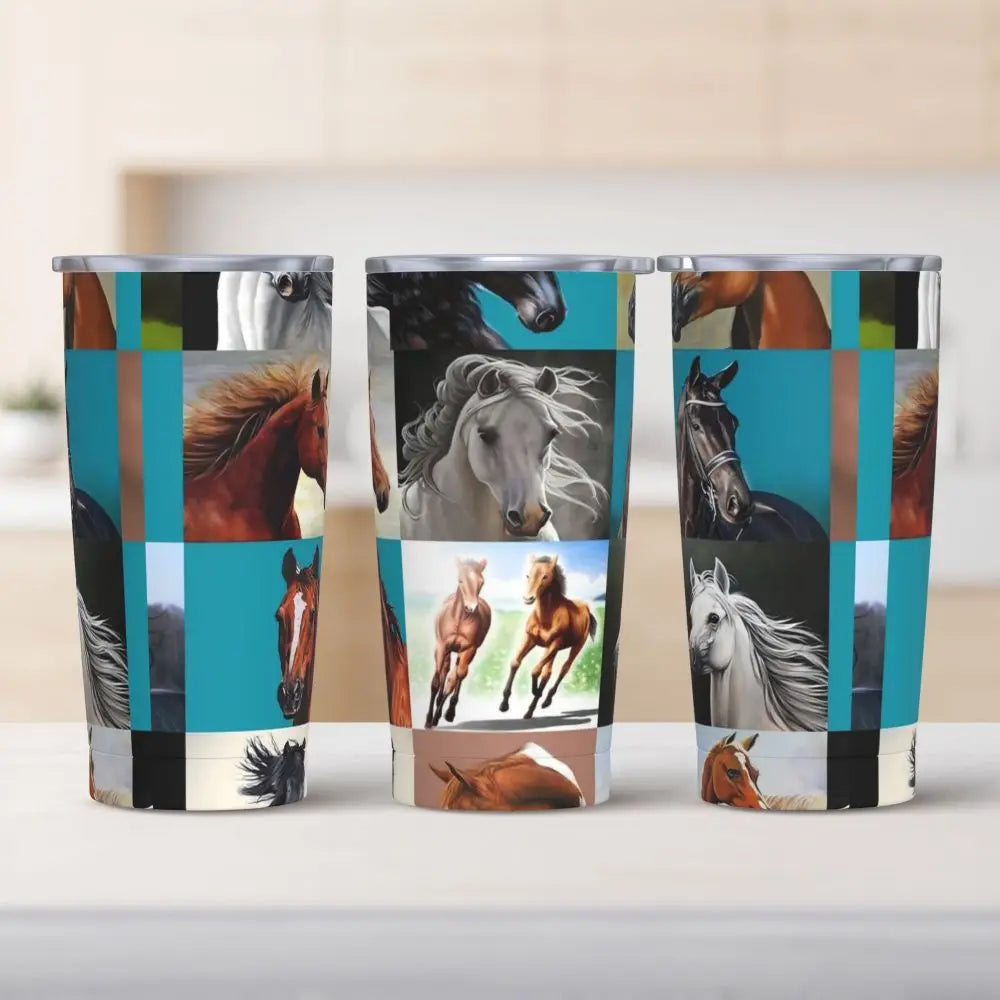 Travel mug horse