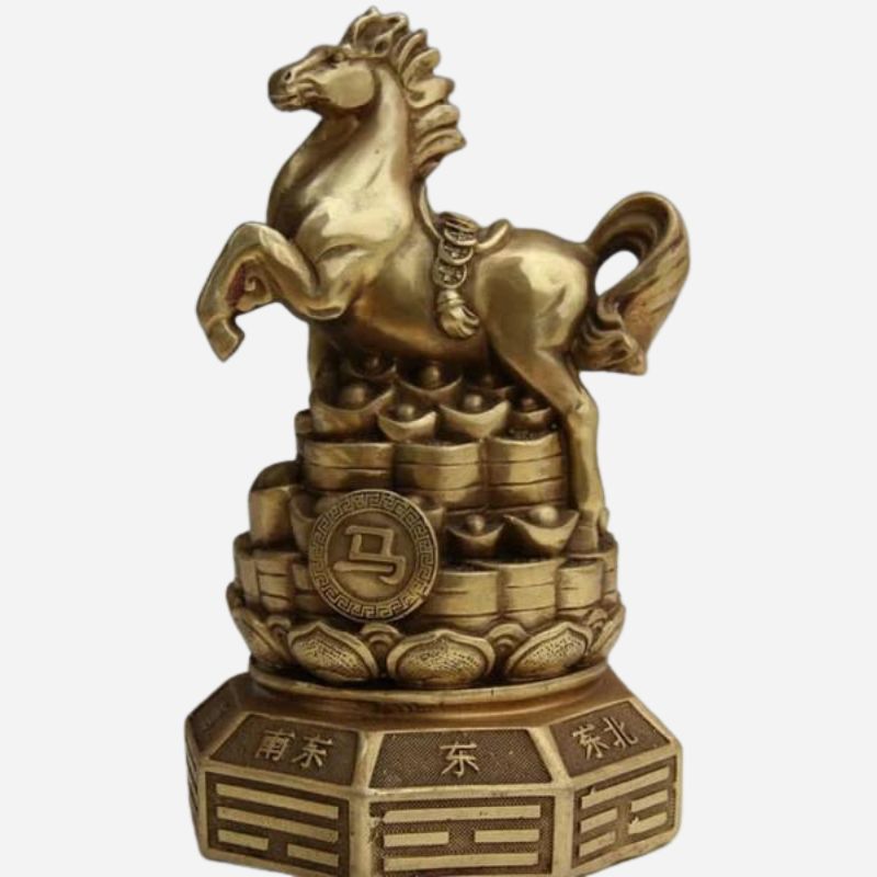 Vintage brass horse statue