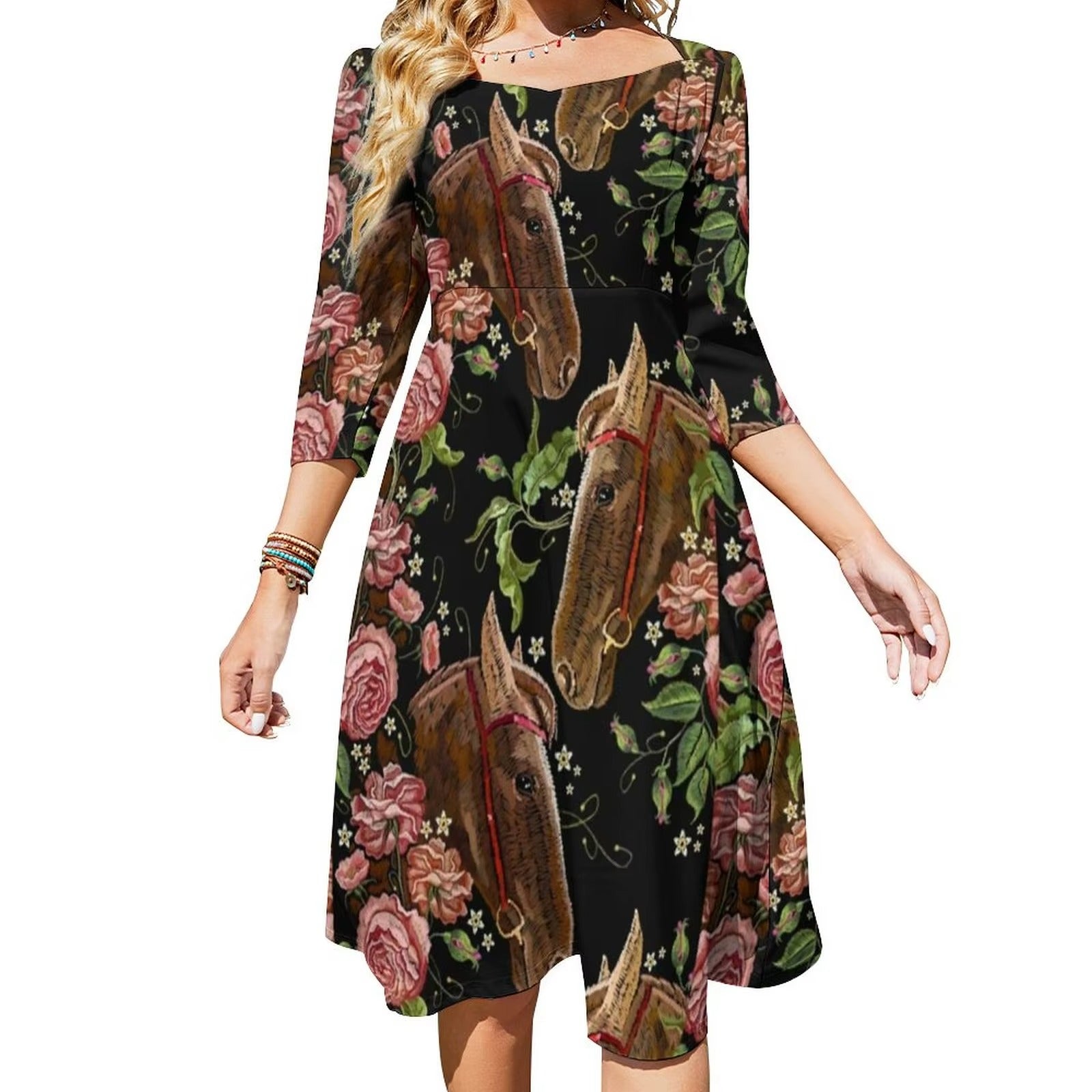 Women's horse print dress