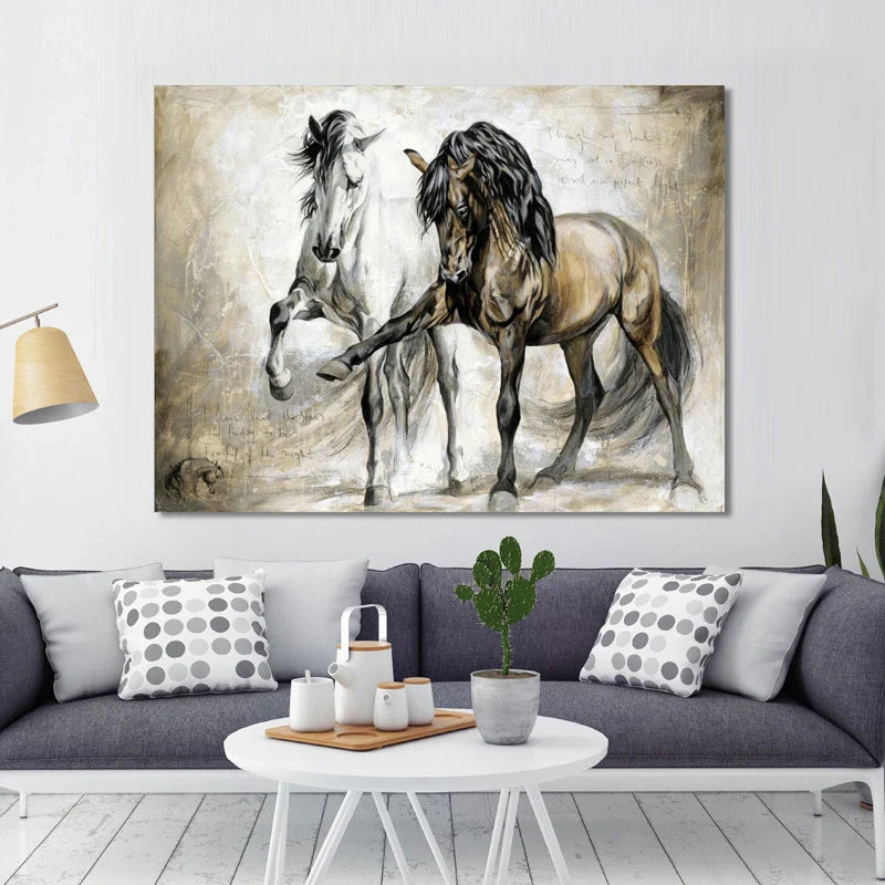 Abstract horse canvas