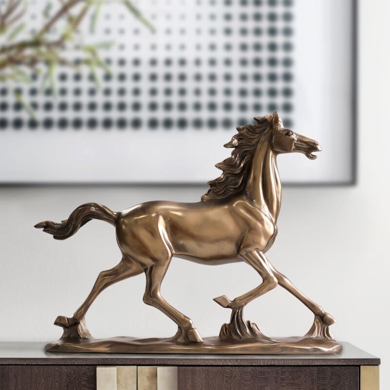 Antique brass horse statue - Dream Horse