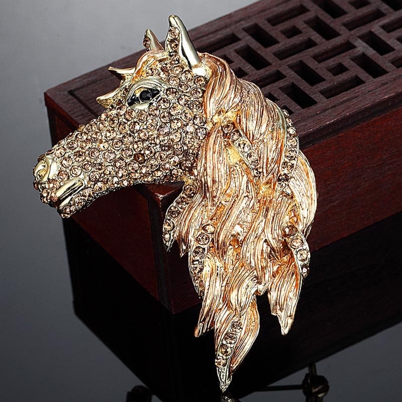 Austrian brown enamel horse brooches - Dream Horse