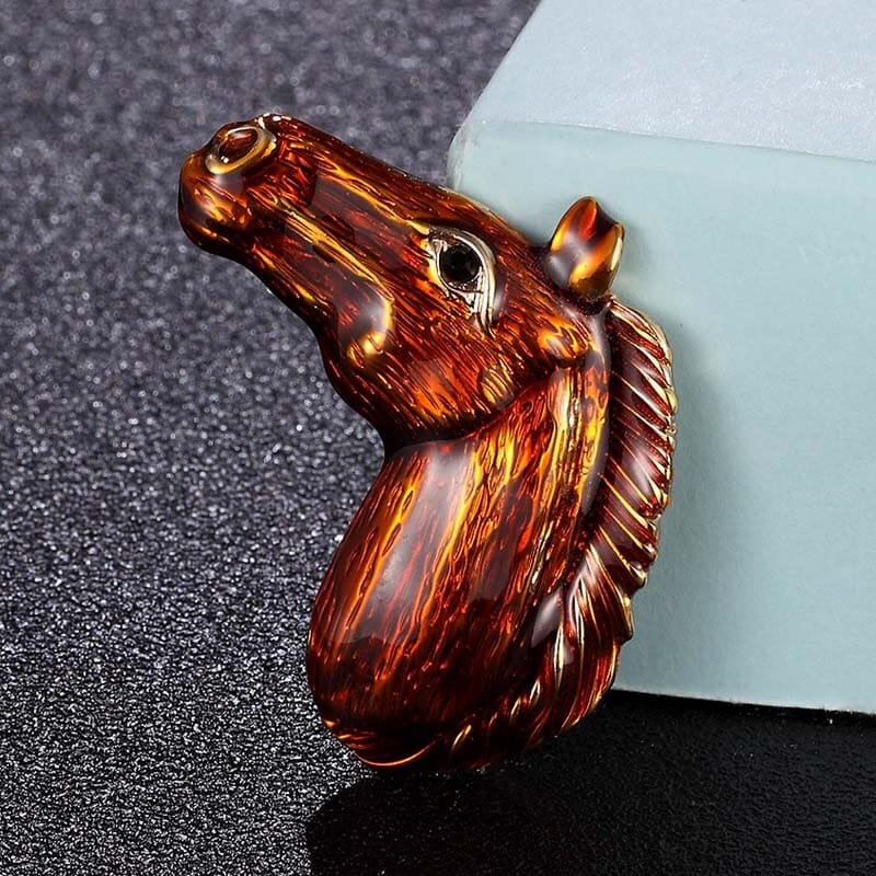 Bakelite horse head brooch - Dream Horse