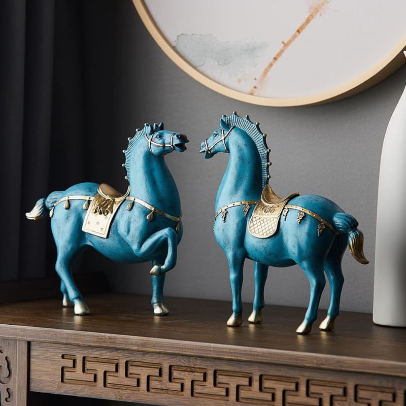 Blue horse sculpture - Dream Horse