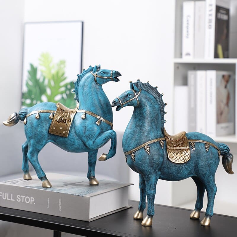 Blue stallion statue - Dream Horse