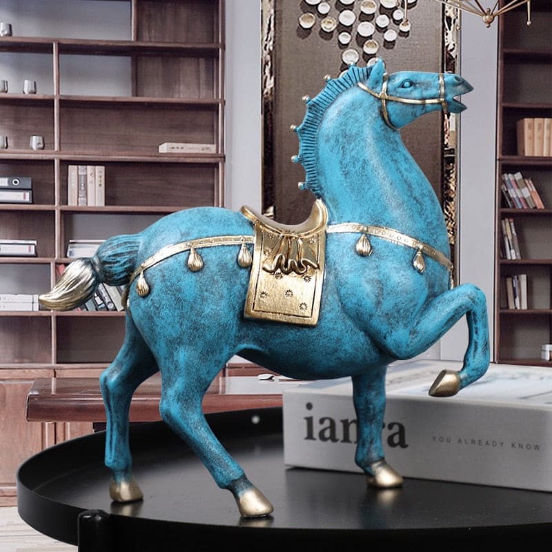 Blue stallion statue - Dream Horse