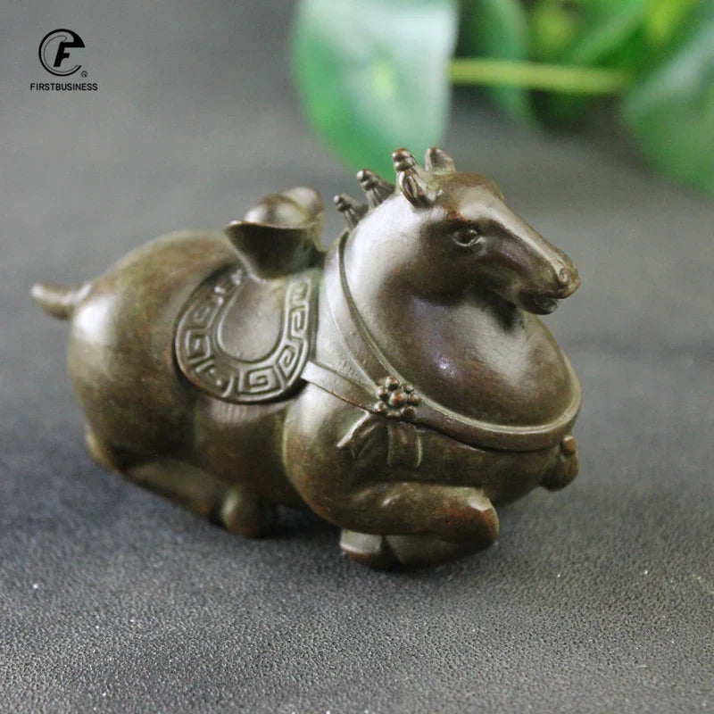 Copper horse sculpture