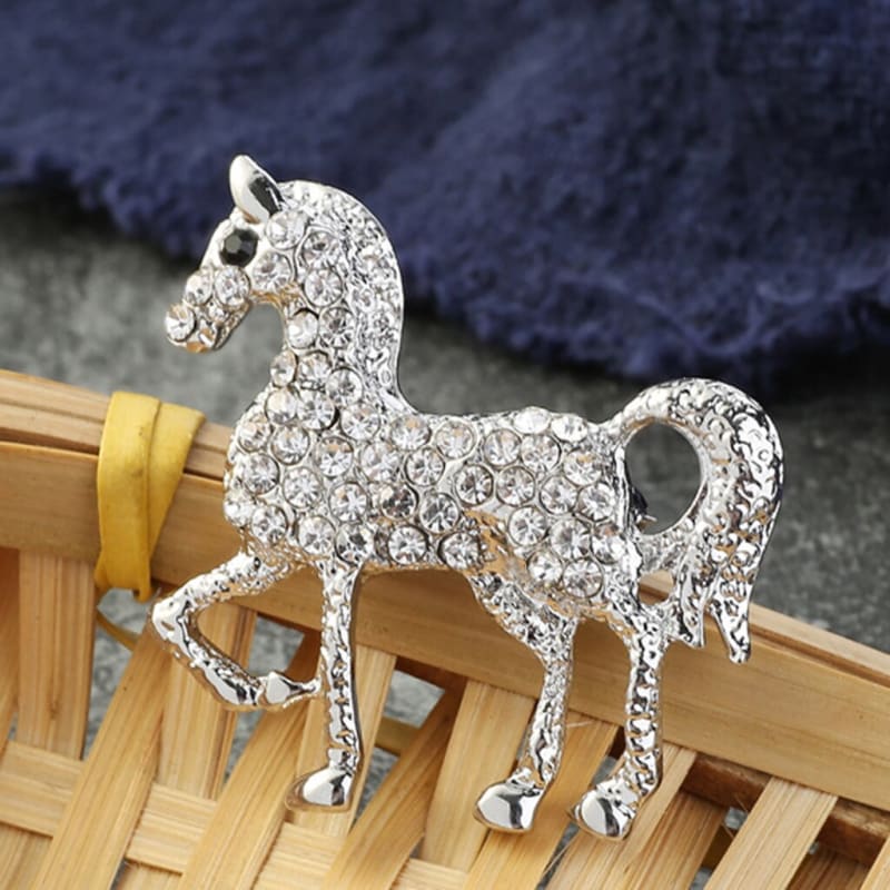 Crystal horse brooch (women) - Dream Horse