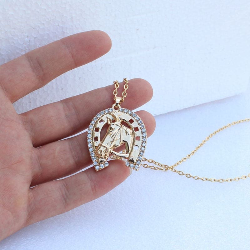 Crystal horseshoe necklace - Dream Horse