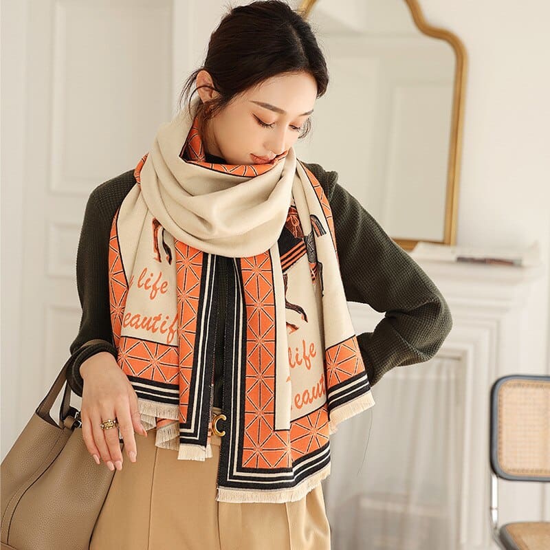 Equestrian scarf (Winter) - Dream Horse