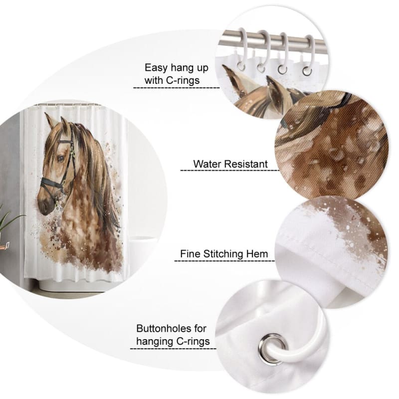 Equestrian shower curtain - Dream Horse