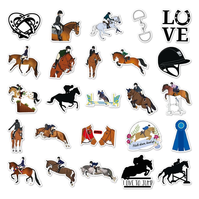 Equestrian stickers (10/50PCS) - Dream Horse