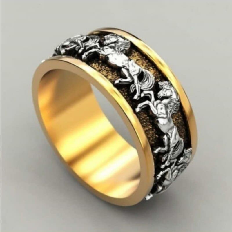 Galloping horse ring gold - Dream Horse