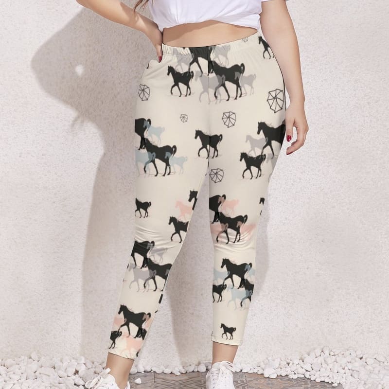 Girl’s horse print leggings - Dream Horse