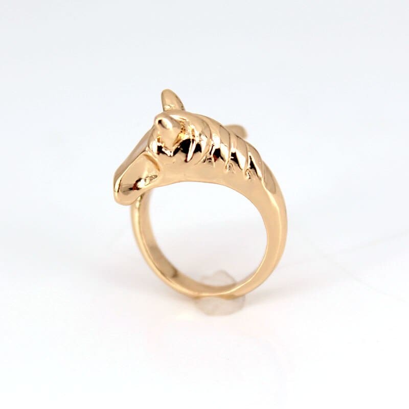 Gold horse head ring - Dream Horse