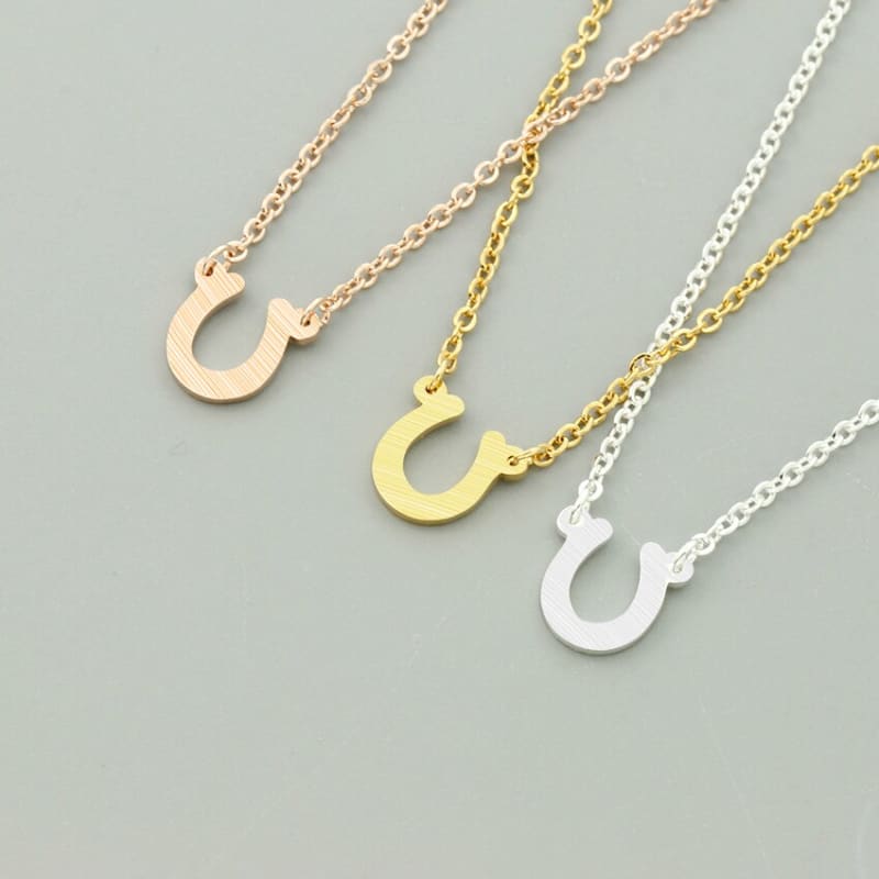 Gold horseshoe necklace - Dream Horse