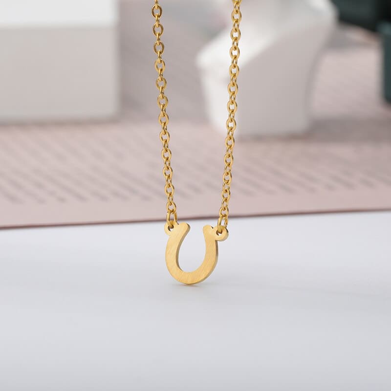 Gold horseshoe necklace - Dream Horse