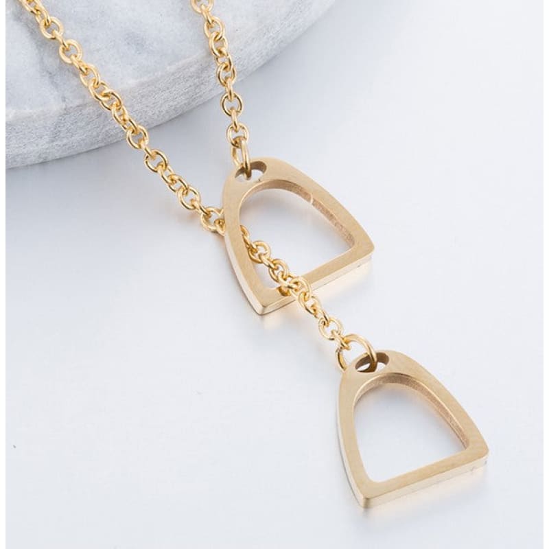Gold horseshoe necklace - Dream Horse