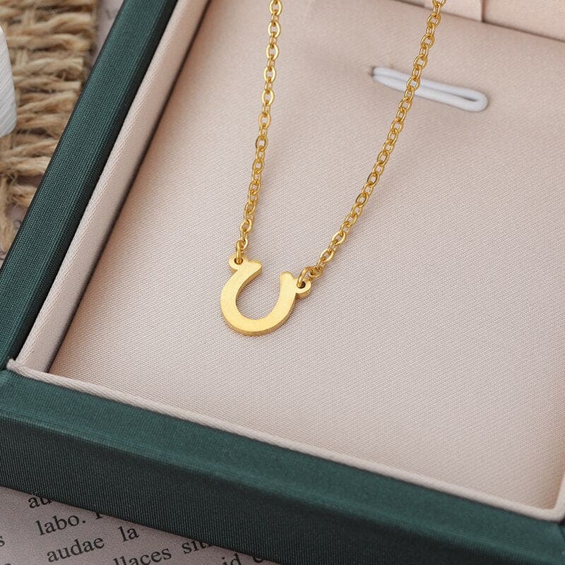 Gold horseshoe necklace - Dream Horse