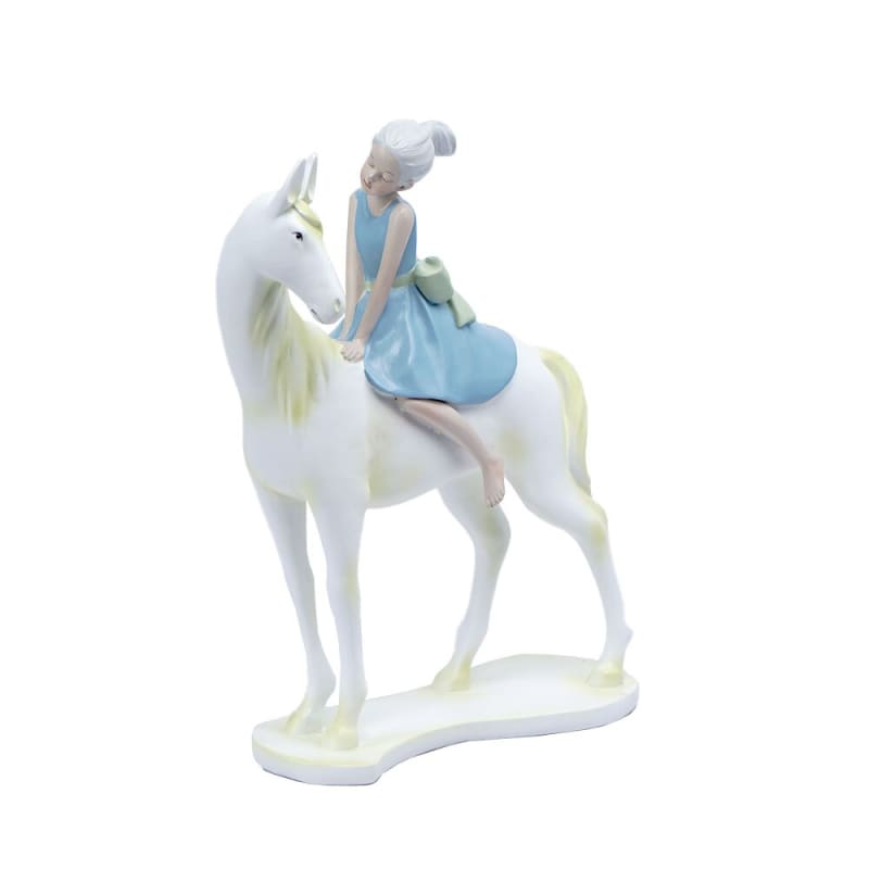 Hirl and her horse sculpture - Dream Horse