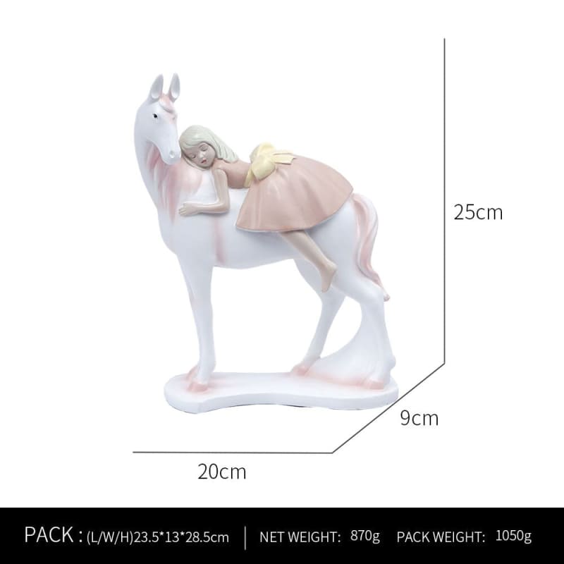 Hirl and her horse sculpture - Dream Horse