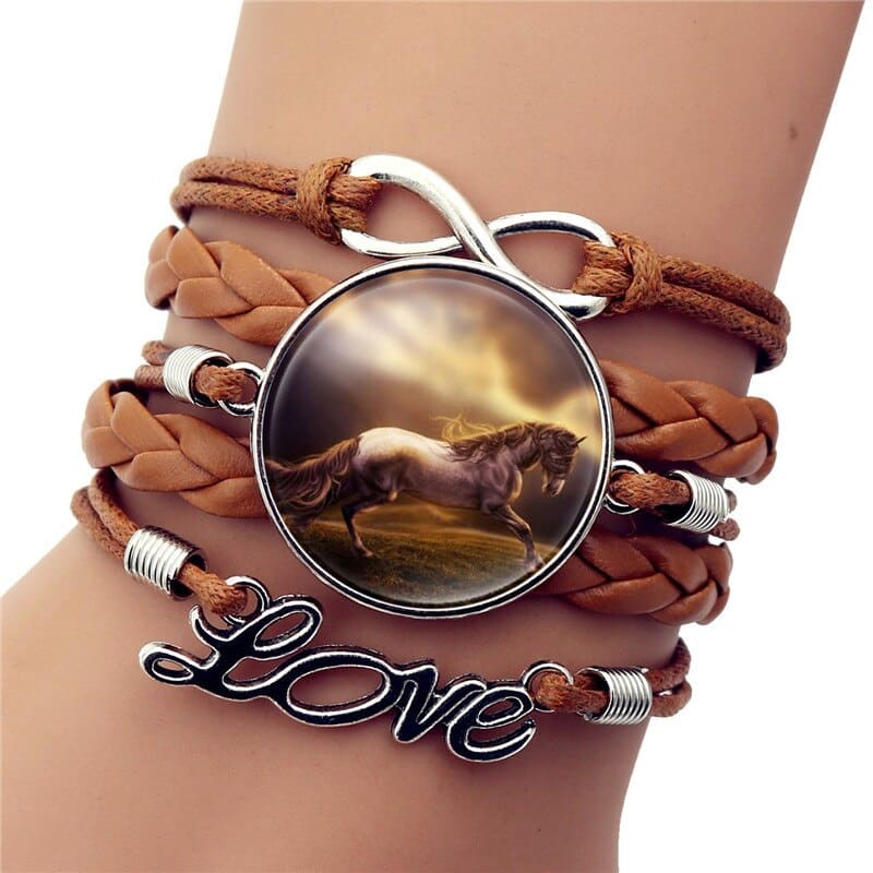  Equestrian leather bracelet - Dream Horse