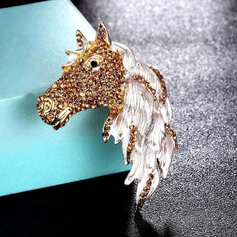 Horse brooch in pewter alloy - Dream Horse