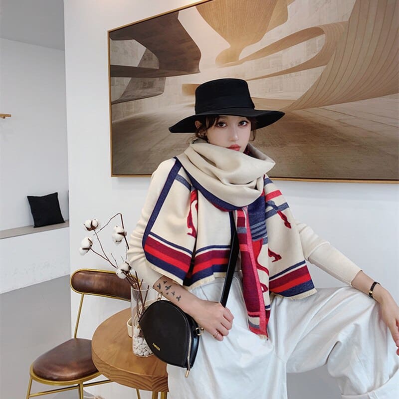 Horse drawn carriage silk scarf - Dream Horse