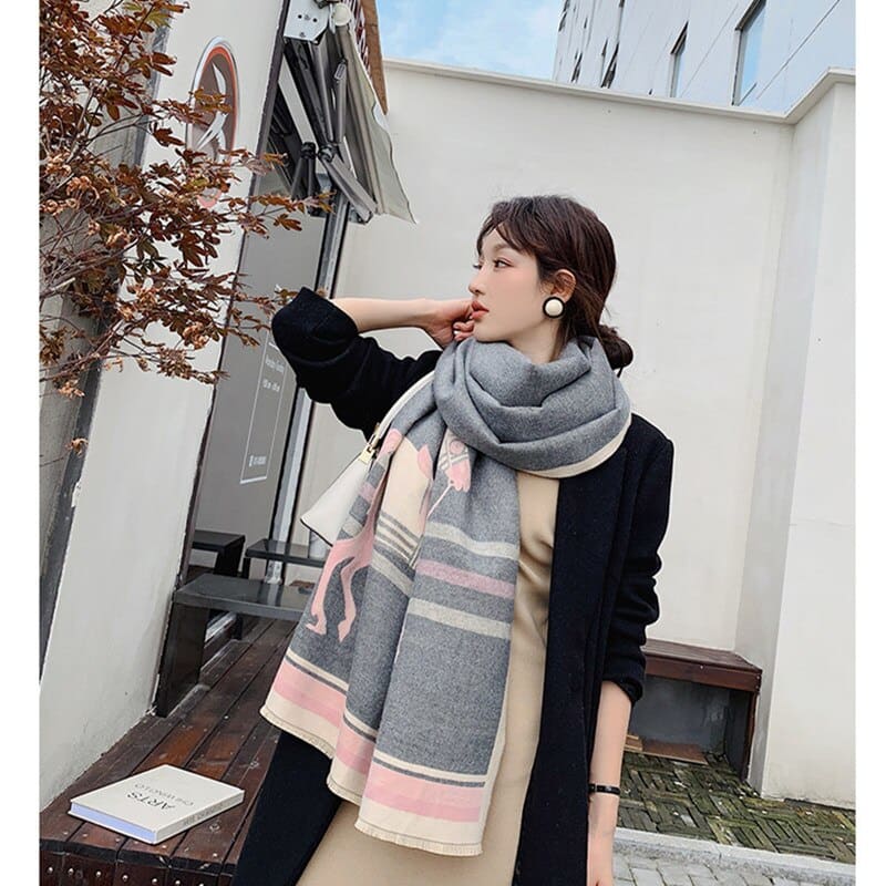 Horse drawn carriage silk scarf - Dream Horse