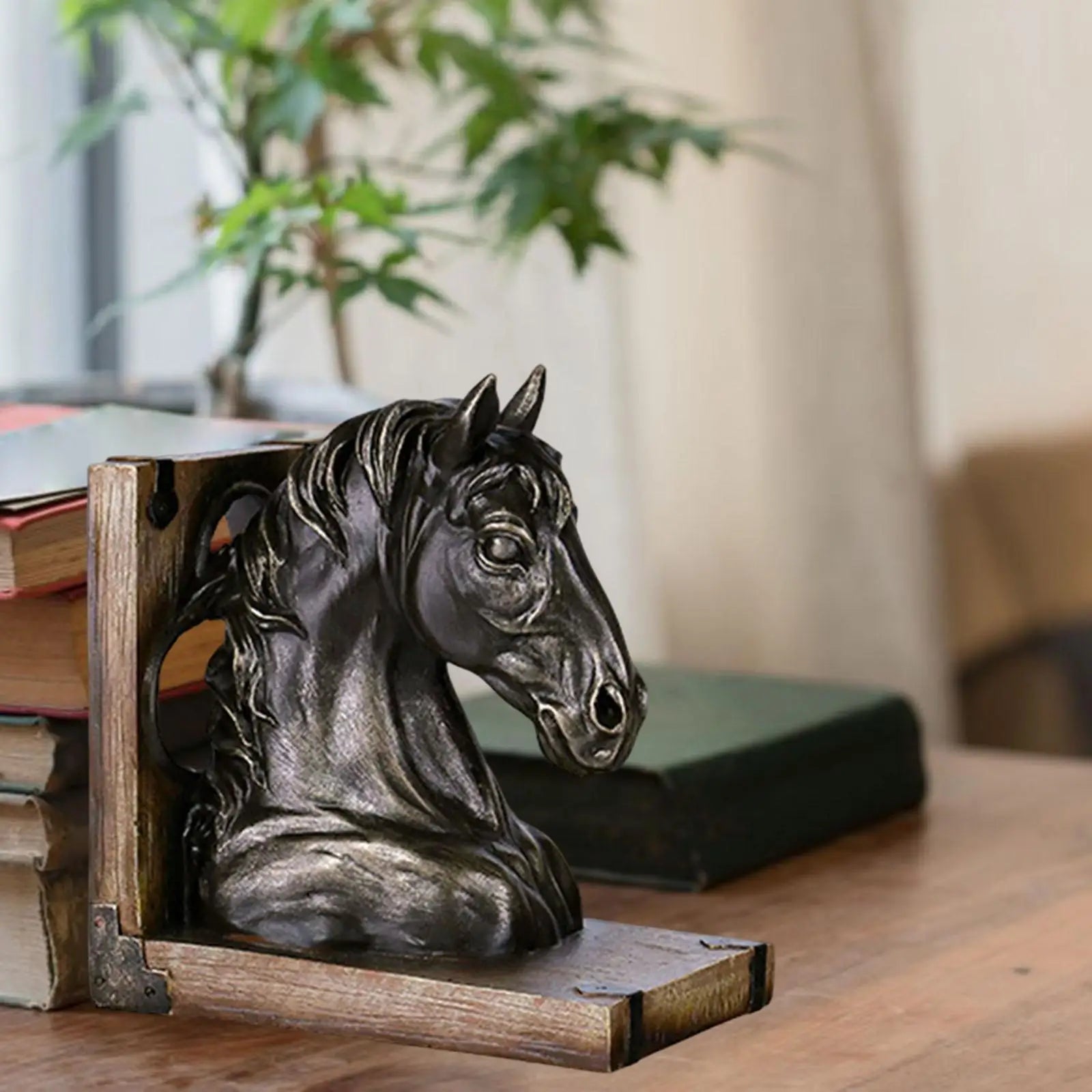 Horse head bookends