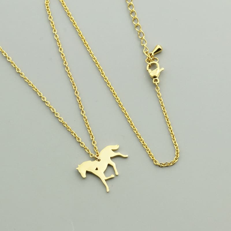 Horse necklace gold for sale - Dream Horse