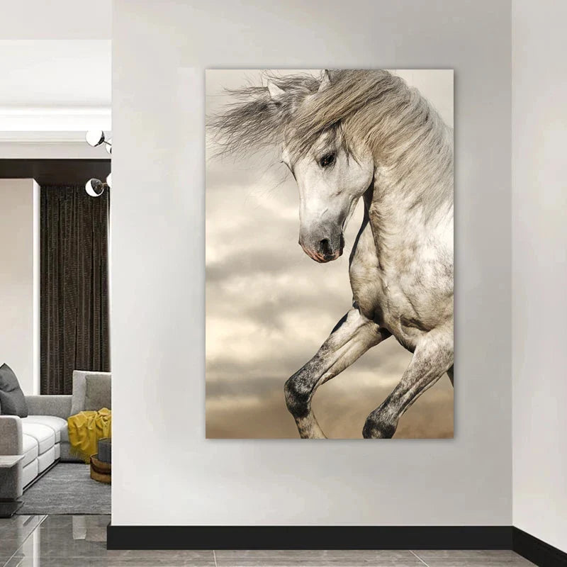 Horse on canvas painting