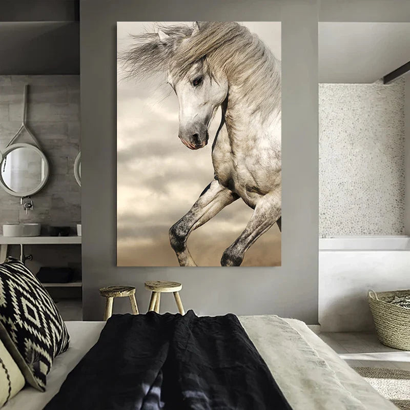 Horse on canvas painting