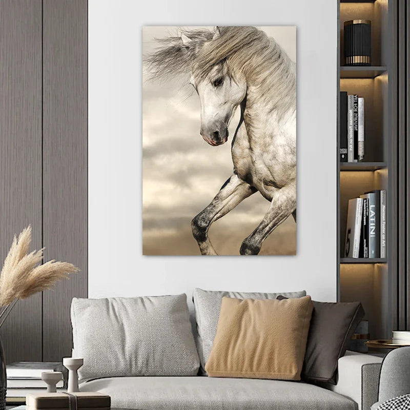 Horse on canvas painting