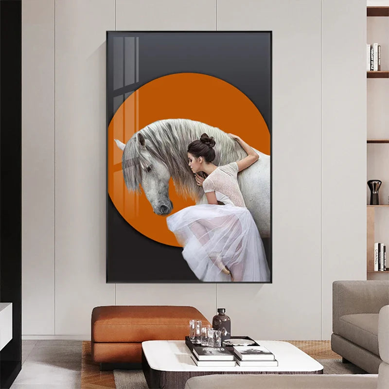 Horse painting for office