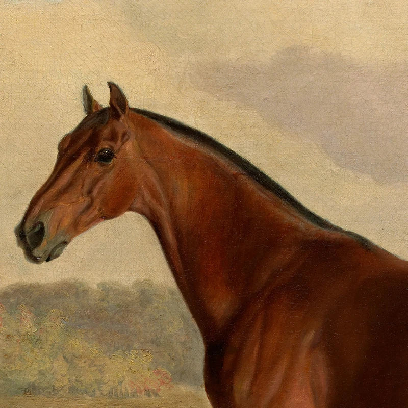 Horse painting in bedroom