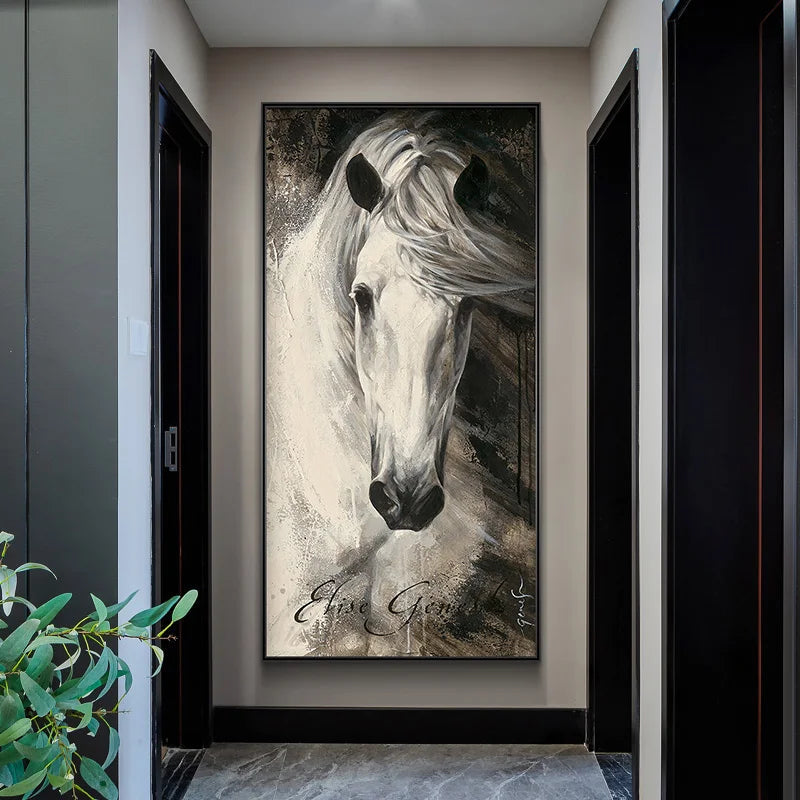 Horse painting wall