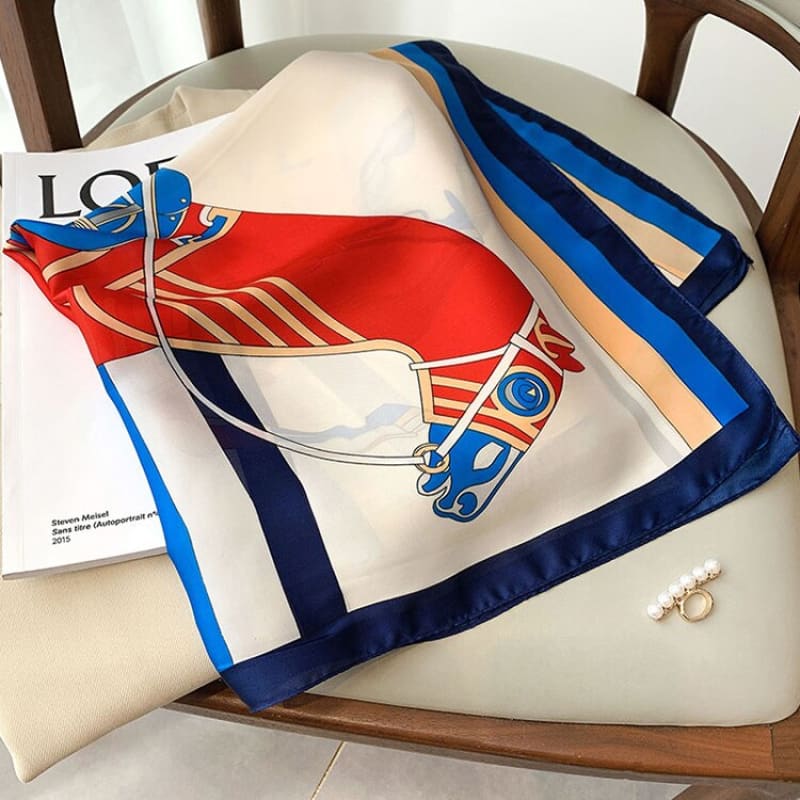 Horse Printed Silk Scarf - Dream Horse