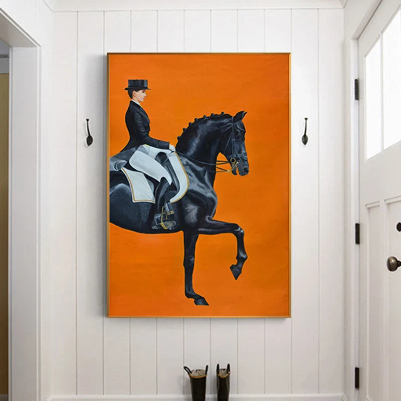 Horse rider painting