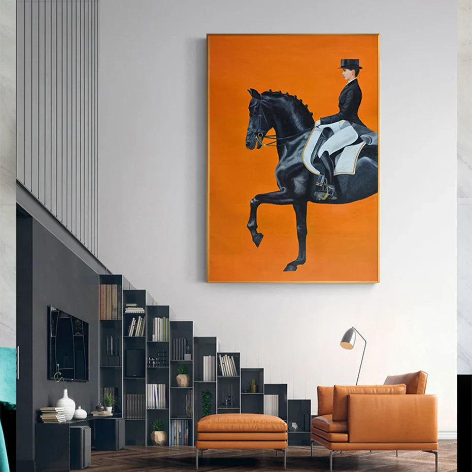 Horse rider painting