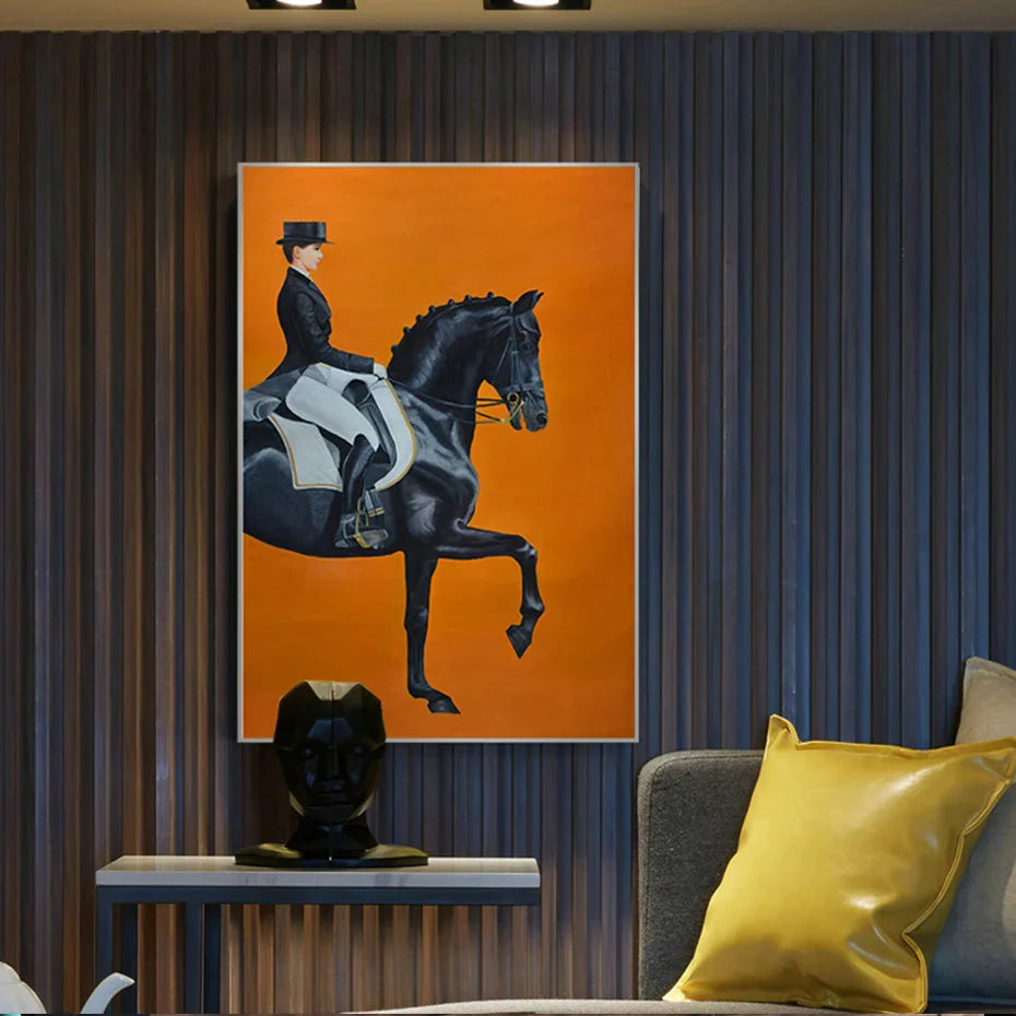 Horse rider painting