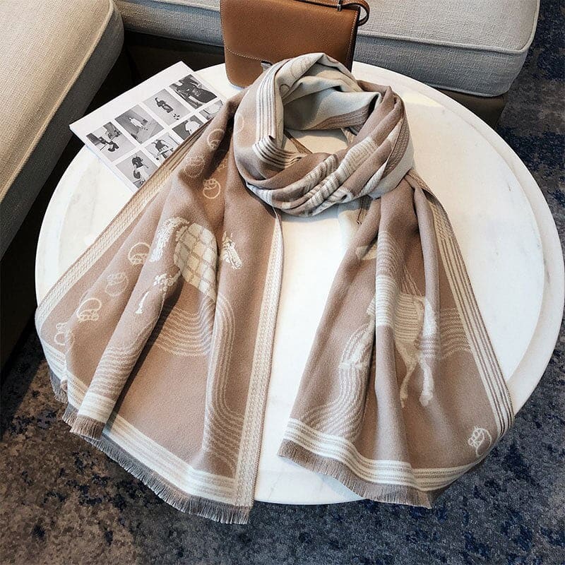 horse scarf cashmere (women) - Dream Horse