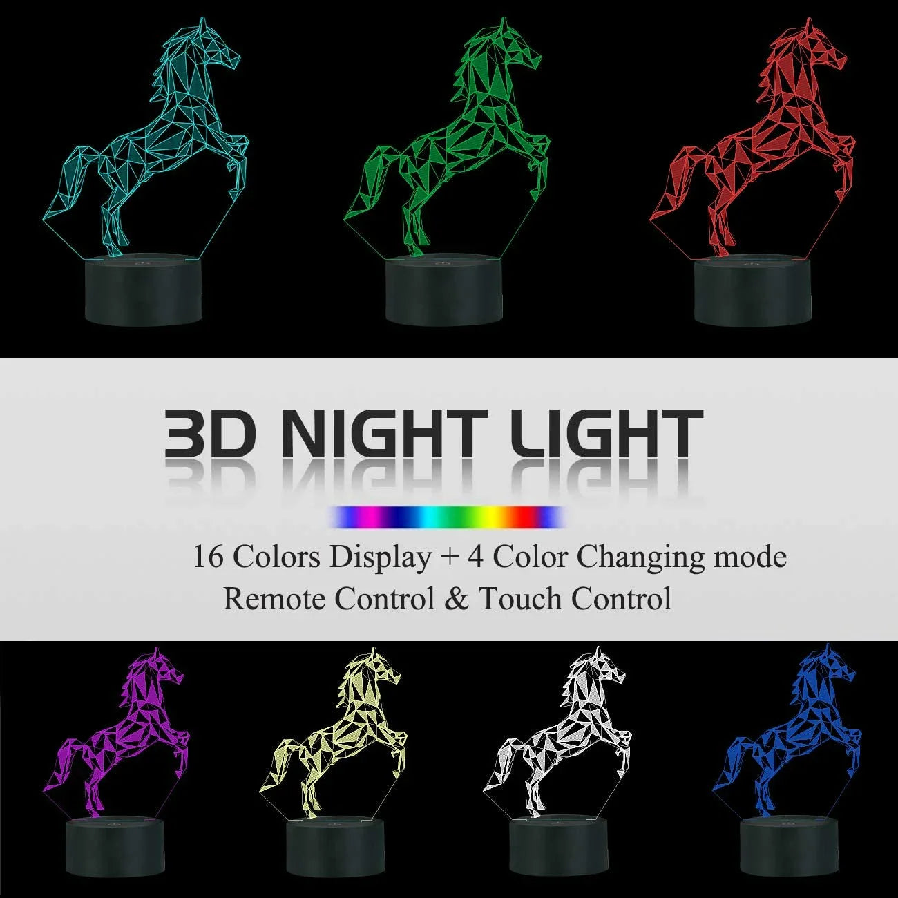 Horse with lights