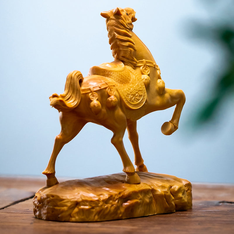 Horse wooden statue