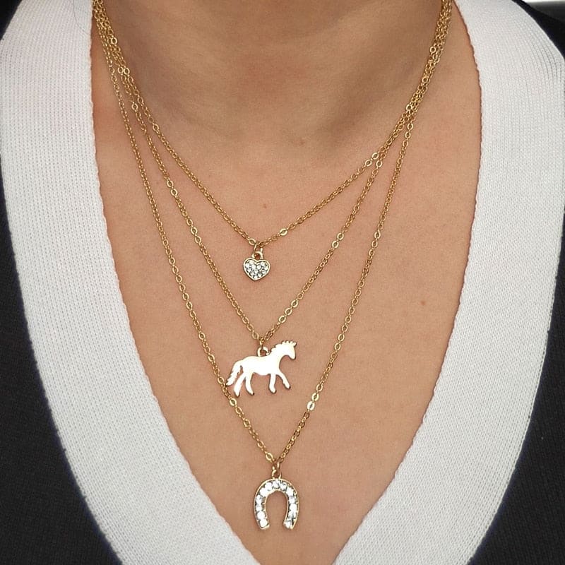 Horseshoe birthstone necklace - Dream Horse