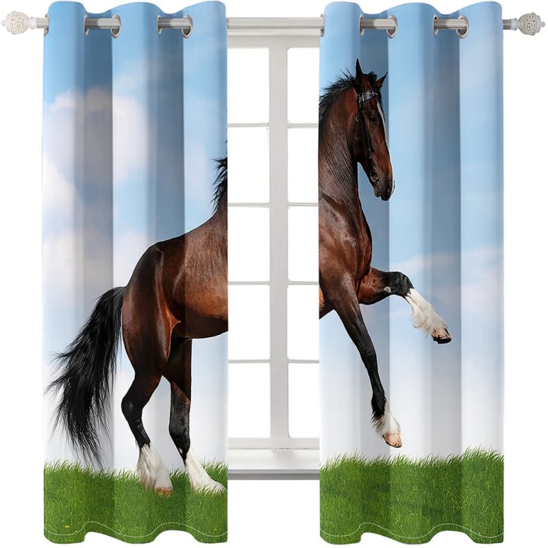 Lace curtains with horses - Dream Horse