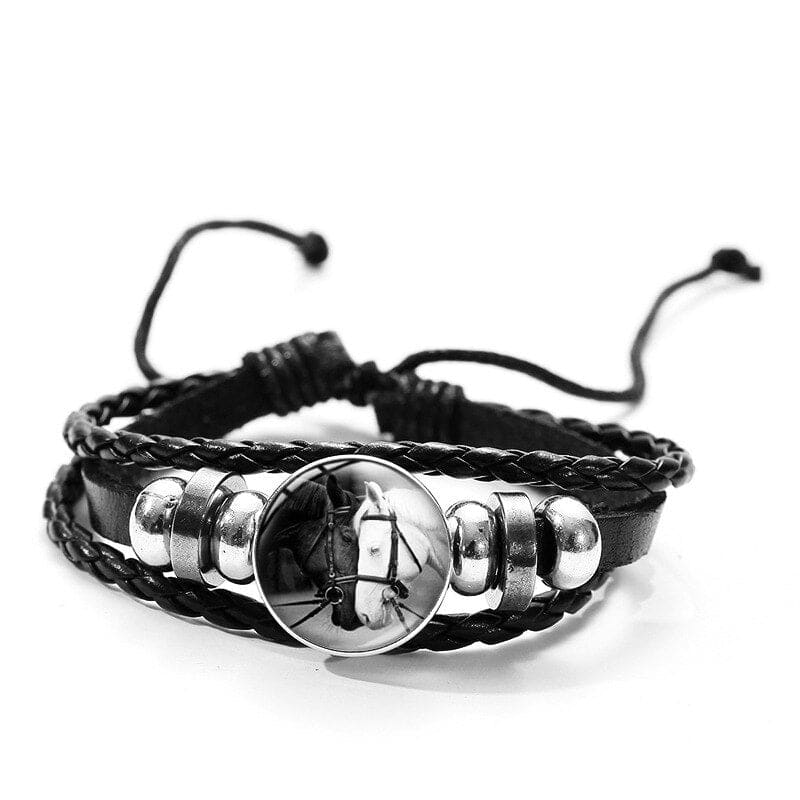 Leather snaffle bracelet - Dream Horse