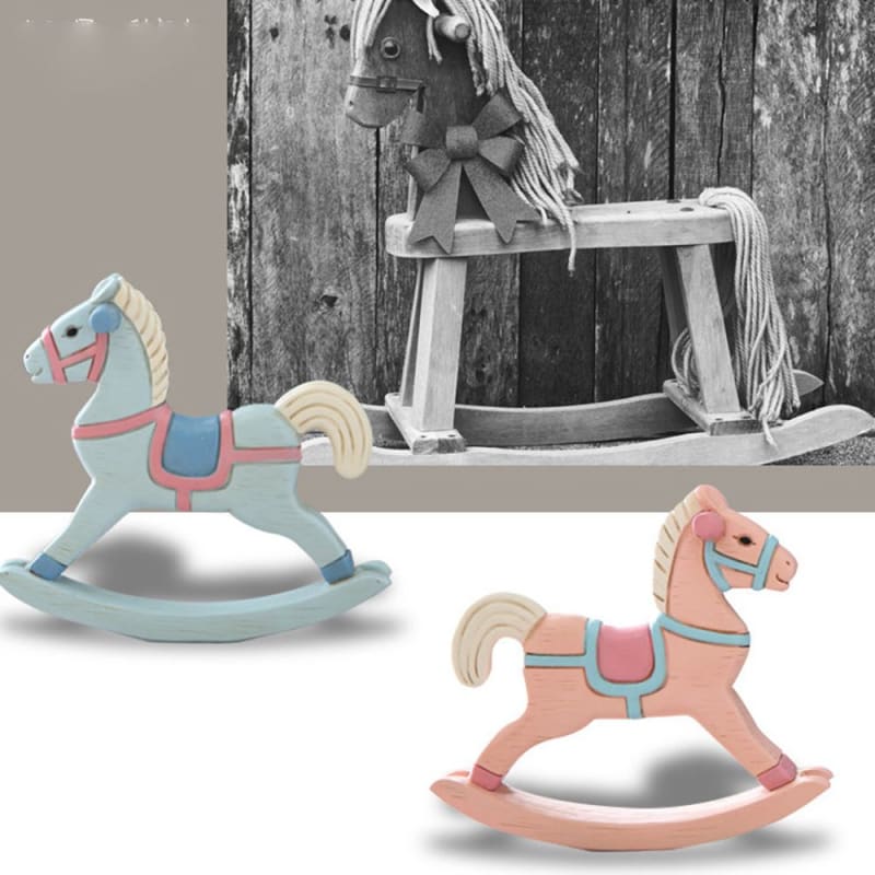 Painted wooden rocking horse (Home Decor) - Dream Horse